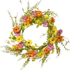 Kirkland's Home Bright Mixed Floral And Greenery Swirl Wreath- Wreaths