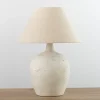 Kirkland's Home Bronson Cream Painted Table Lamp- Table Lamps