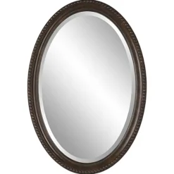 Kirkland's Home Bronze Beaded Frame Oval Mirror- Decorative Mirrors