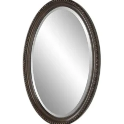 Kirkland's Home Bronze Beaded Frame Oval Mirror- Decorative Mirrors