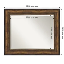 Kirkland's Home Bronze Frame Beveled Mirror, 35.5X29.5 In.- Decorative Mirrors