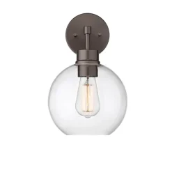 Kirkland's Home Bronze Glass Orb Outdoor Sconce Light- Outdoor Lighting