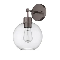 Kirkland's Home Bronze Glass Orb Outdoor Sconce Light- Outdoor Lighting
