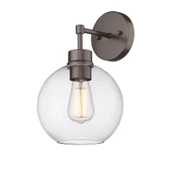 Kirkland's Home Bronze Glass Orb Outdoor Sconce Light- Outdoor Lighting