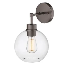 Kirkland's Home Bronze Glass Orb Outdoor Sconce Light- Outdoor Lighting