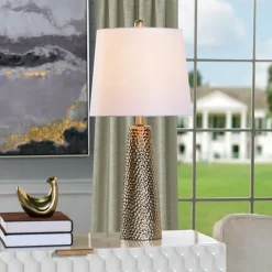 Kirkland's Home Bronze Hammered Table Lamp- Table Lamps