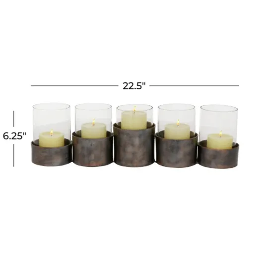 Kirkland's Home Bronze Iron Runner- Candle Holders