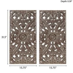 Kirkland's Home Bronze Madison Park Floral Wall Plaques, Set Of 2- Wall Plaques