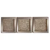 Kirkland's Home Bronze Metal Mirror Floral Wall Plaques, Set Of 3- Wall Plaques