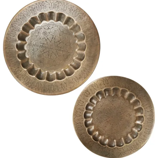 Kirkland's Home Bronze Metal Moroccan Wall Sculptures, Set Of 2- Wall Plaques