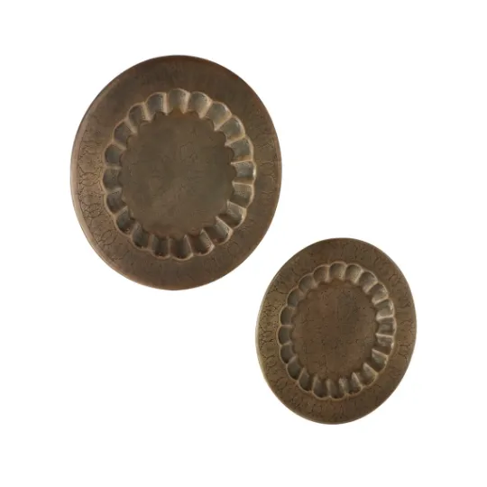 Kirkland's Home Bronze Metal Moroccan Wall Sculptures, Set Of 2- Wall Plaques