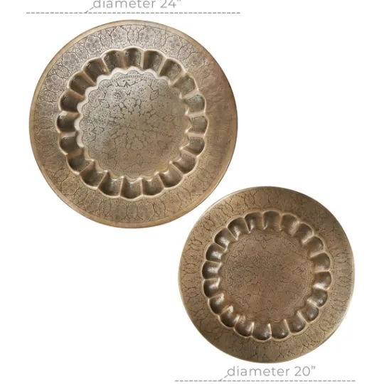 Kirkland's Home Bronze Metal Moroccan Wall Sculptures, Set Of 2- Wall Plaques