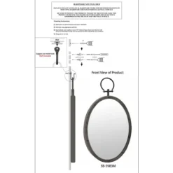 Kirkland's Home Bronze Metal Oval Ring And Rivet Trim Mirror- Decorative Mirrors