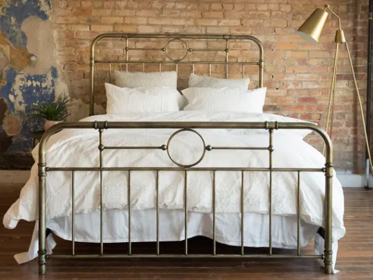 Kirkland's Home Bronze Metal Pipe Queen Bed- Beds & Headboards