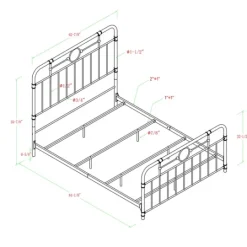 Kirkland's Home Bronze Metal Pipe Queen Bed- Beds & Headboards