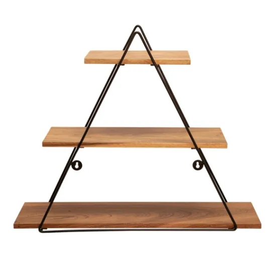 Kirkland's Home Bronze Metal Triangle Frame Wall Shelf- Shelves