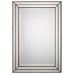 Kirkland's Home Bronze Metallic Grooved Texture Wall Mirror- Decorative Mirrors