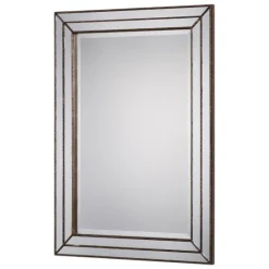 Kirkland's Home Bronze Metallic Grooved Texture Wall Mirror- Decorative Mirrors
