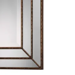Kirkland's Home Bronze Metallic Grooved Texture Wall Mirror- Decorative Mirrors