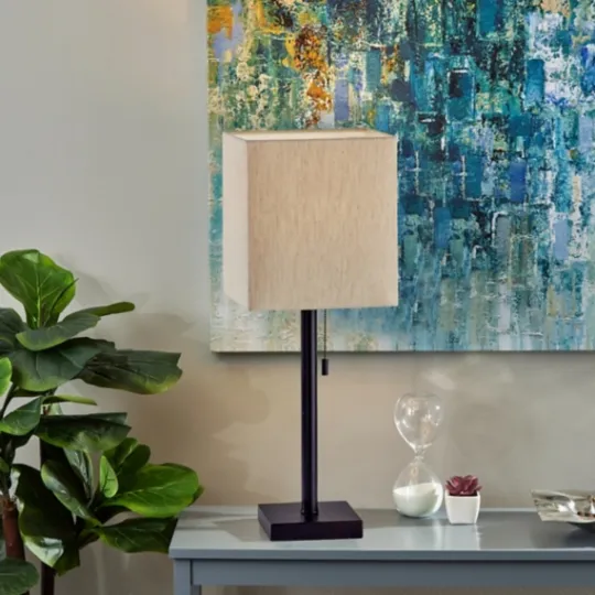 Kirkland's Home Bronze Monochrome Square Table Lamp- Table Lamps