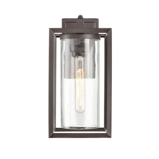 Kirkland's Home Bronze Open Seeded Glass Outdoor Sconce- Outdoor Lighting