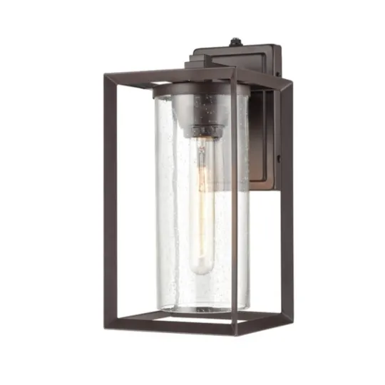 Kirkland's Home Bronze Open Seeded Glass Outdoor Sconce- Outdoor Lighting