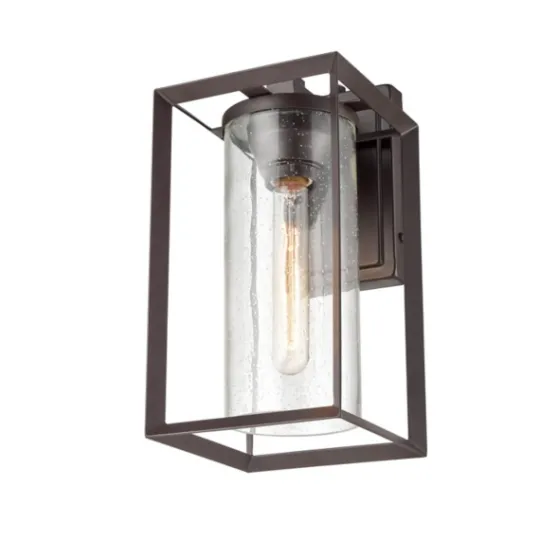 Kirkland's Home Bronze Open Seeded Glass Outdoor Sconce- Outdoor Lighting