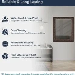 Kirkland's Home Bronze Ornate Beveled Framed Wall Mirror- Framed Mirrors