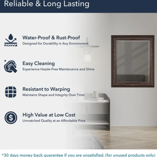 Kirkland's Home Bronze Ornate Beveled Framed Wall Mirror- Framed Mirrors