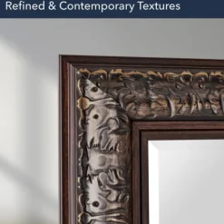 Kirkland's Home Bronze Ornate Beveled Framed Wall Mirror- Framed Mirrors