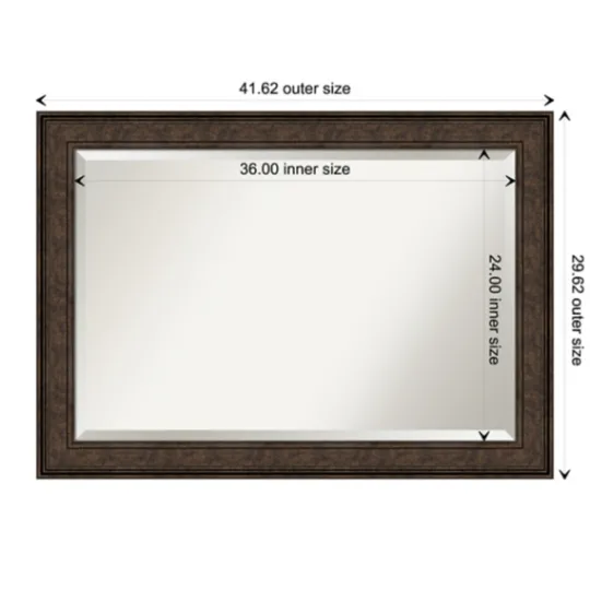 Kirkland's Home Bronze Panel Frame Beveled Mirror- Decorative Mirrors