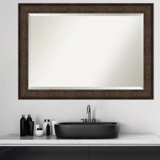 Kirkland's Home Bronze Panel Frame Beveled Mirror- Decorative Mirrors