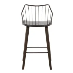 Kirkland's Home Bronze Poplar Wood Counter Stool- Bar Stools & Counter Height Stools