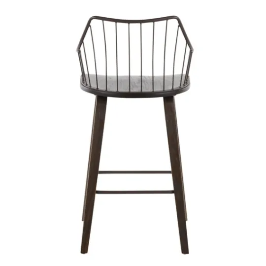 Kirkland's Home Bronze Poplar Wood Counter Stool- Bar Stools & Counter Height Stools