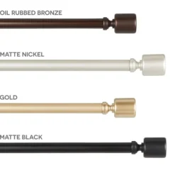 Kirkland's Home Bronze Rhys Cylinder Curtain Rod, 72 In.- Curtain Rods & Hardware