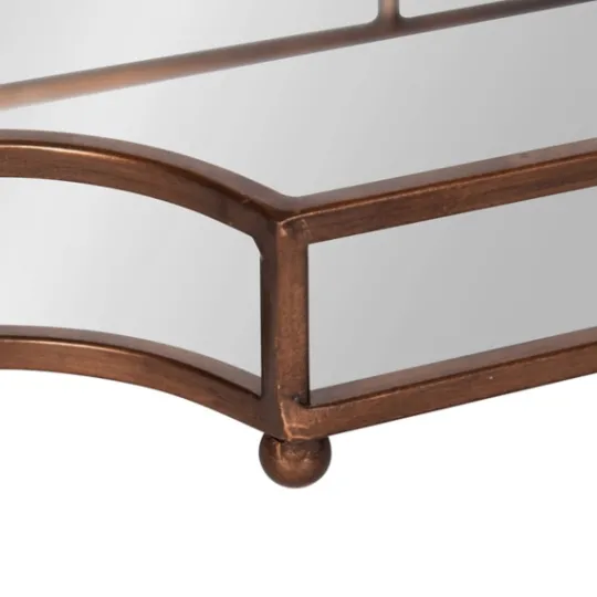 Kirkland's Home Bronze Scalloped Reflective Tray- Decorative Trays