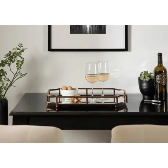 Kirkland's Home Bronze Scalloped Reflective Tray- Decorative Trays