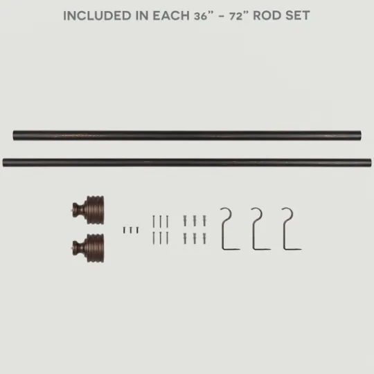 Kirkland's Home Bronze Stacked Cylinder Curtain Rod, 72 In.- Curtain Rods & Hardware