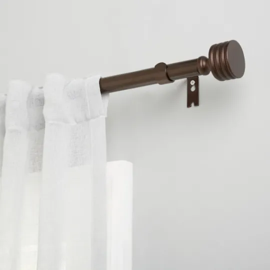 Kirkland's Home Bronze Stacked Cylinder Curtain Rod, 120 In.- Curtain Rods & Hardware