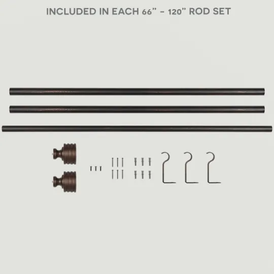 Kirkland's Home Bronze Stacked Cylinder Curtain Rod, 120 In.- Curtain Rods & Hardware