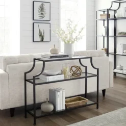 Kirkland's Home Bronze 3-Tier Ashlee Console Table- Console Tables