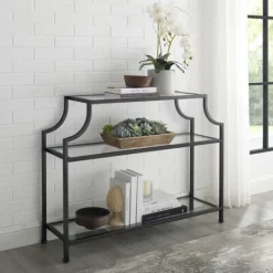 Kirkland's Home Bronze 3-Tier Ashlee Console Table- Console Tables