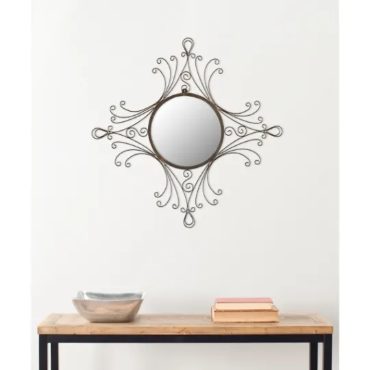Kirkland's Home Bronze Victorian Curved Frame Mirror- Decorative Mirrors
