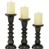 Kirkland's Home Bronze Wood Column Candle Holders, Set Of 3- Candle Holders