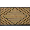 Kirkland's Home Brown And Black Diamond Coir Doormat- Doormats