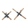 Kirkland's Home Brown And Black Wood Abstract Sculptures, Set Of 2- Statues & Figurines