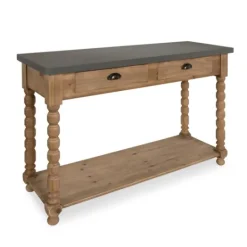 Kirkland's Home Brown And Gray Wood 2-Drawer Console Table- Console Tables