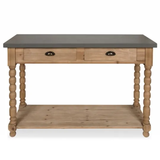Kirkland's Home Brown And Gray Wood 2-Drawer Console Table- Console Tables