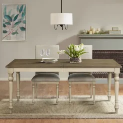 Kirkland's Home Brown And Ivory Martha Stewart Dining Table- Dining Tables