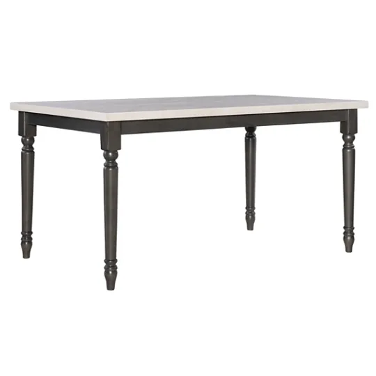 Kirkland's Home Brown And White Traditional Dining Table- Dining Tables
